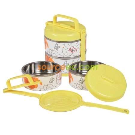 Double Layer Lunch Box With Handle