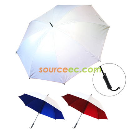 27" Auto Silver Coated Umbrella