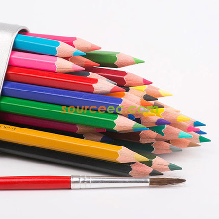 Customization Color Pencil with Triangle Tin Box Corporate Gifts