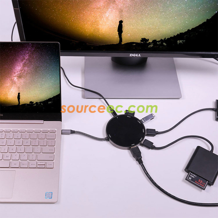 Customization 8-in-1 Wireless Charger with Hub Corporate Gifts