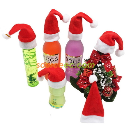 Customization Santa Hat For Bottles Corporate Gifts