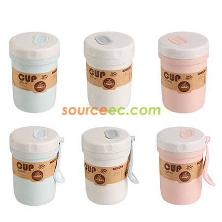 Customization 300ML Wheat Straw Soup Cup Corporate Gifts