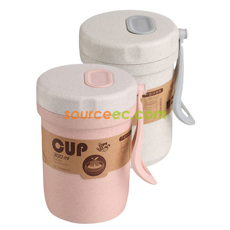 Customization 300ML Wheat Straw Soup Cup Corporate Gifts