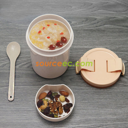 Customization 600ML Wheat Straw Soup Cup Corporate Gifts