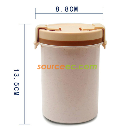 Customization 600ML Wheat Straw Soup Cup Corporate Gifts