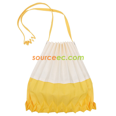 Pleated-design Canvas Bag