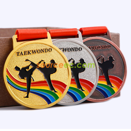 Customization Colorful Taekwondo Medal Corporate Gifts