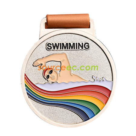 Customization Colorful Swimming Medal Corporate Gifts