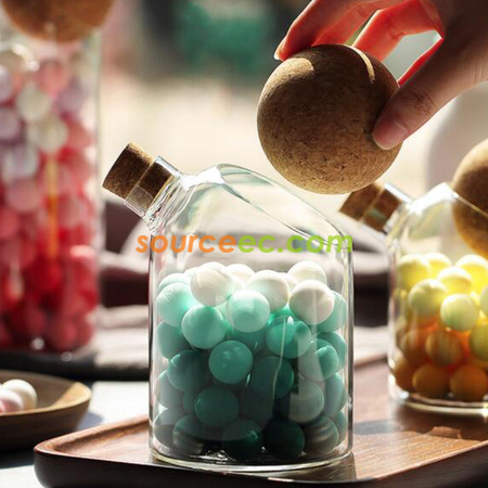 Customization Glass Sealed Jar With Cork Stopper Corporate Gifts