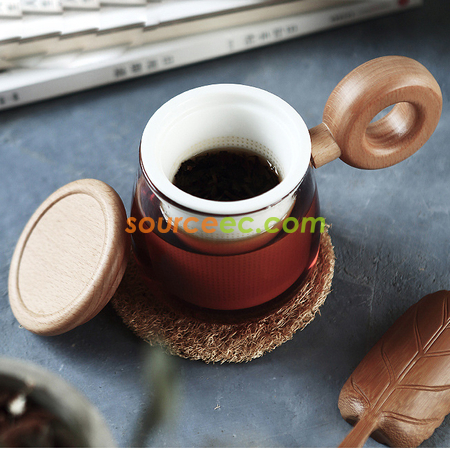 Customization Glass Cup With Infuser Corporate Gifts