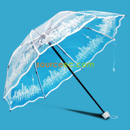 Customization 三摺透明手動傘 Corporate Gifts