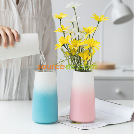 Customization Frosted Simple Ceramic Vase Corporate Gifts