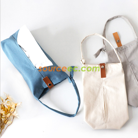 Customization Canvas Car Tissue Storage Bag Corporate Gifts
