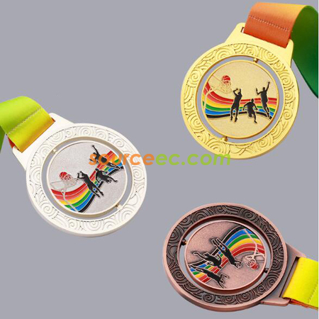 Customization Rotating basketball Medal Corporate Gifts
