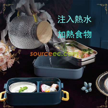 Customization Double-Layer Portable Lunch Box With Soup Bowl Set Corporate Gifts