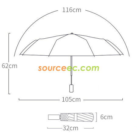 Customization Three-folding Auto Umbrella Corporate Gifts