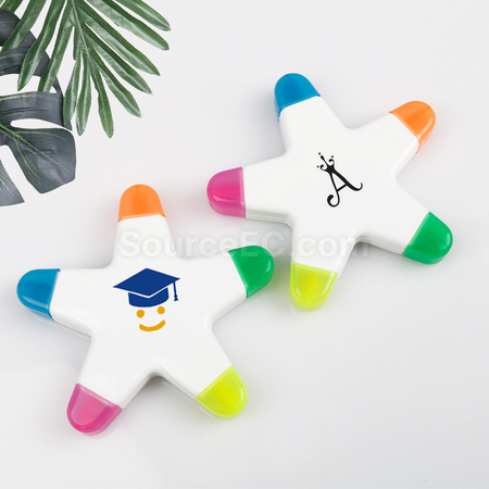 Customization Five Pointed Star Highlighter Corporate Gifts