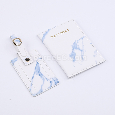 Customization PU Luggage Tag and Passport Case Gift Set Corporate Gifts
