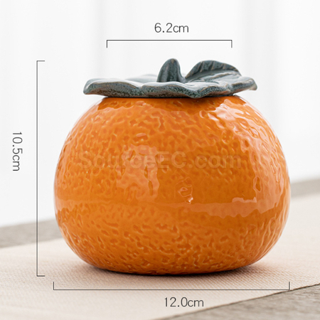 Customization Orange Ceramic Jar Corporate Gifts