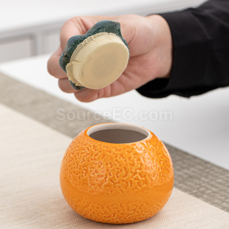 Customization Orange Ceramic Jar Corporate Gifts