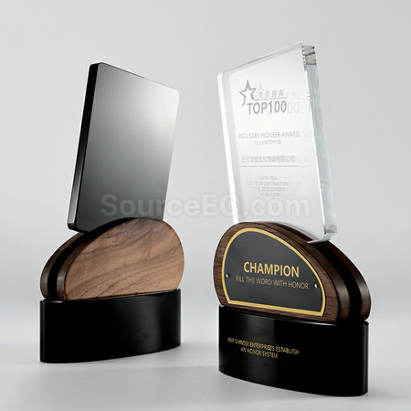 Customization Wooden Crystal Trophy Corporate Gifts