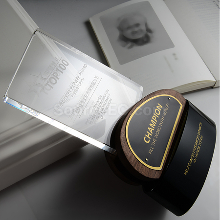 Customization Wooden Crystal Trophy Corporate Gifts