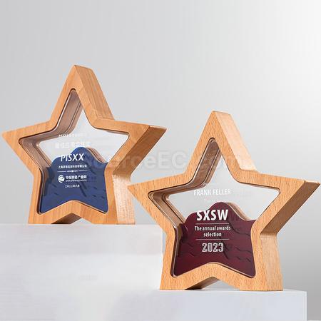 Customization Wooden Acrylic Trophy Corporate Gifts