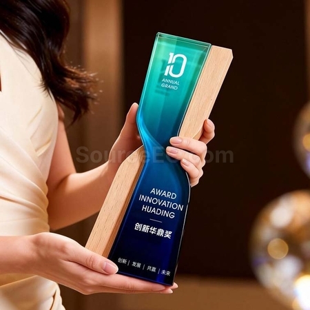Customization Wood Crystal Trophy Corporate Gifts
