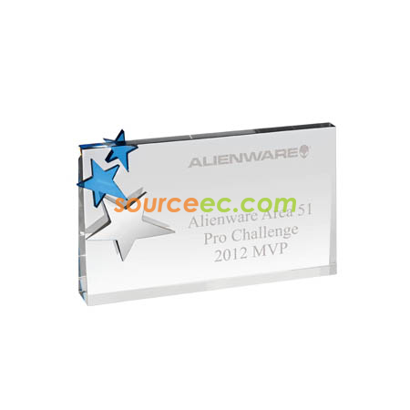 Customization Blue Crystal Trophy Corporate Gifts