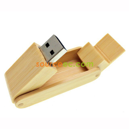 Customization Environmental Friendly Wooden Folding USB Flash Disk   Corporate Gifts
