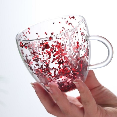 Customization Fanxin Flow Double Layer Glass Corporate Gifts