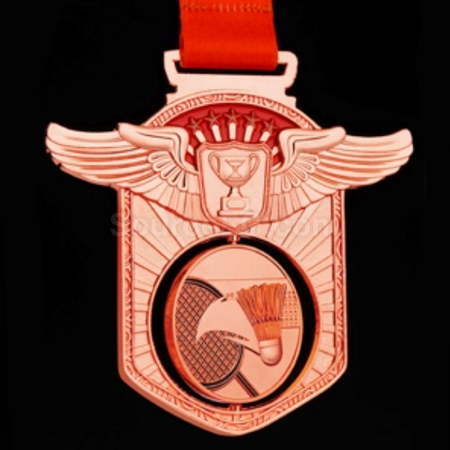 Customization Badminton Hollow Rotating Medal Corporate Gifts