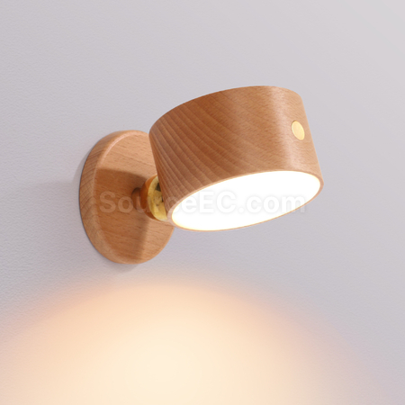Customization Environmental Protection Solid Wood Rotating Lamp Corporate Gifts