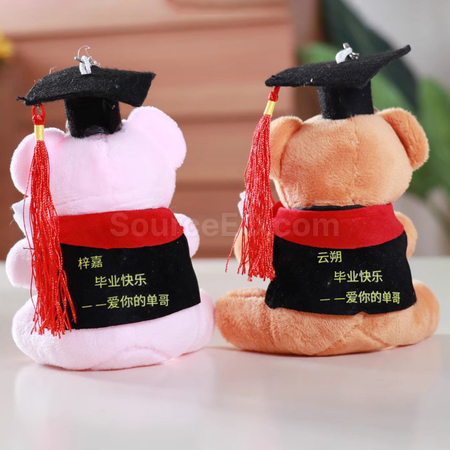 Customization Graduation Bear Keyring Corporate Gifts