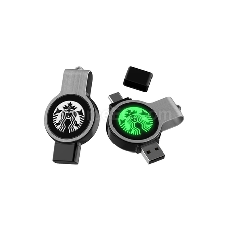 Customization Type-C USB Flash Drive with Lighting Logo Corporate Gifts