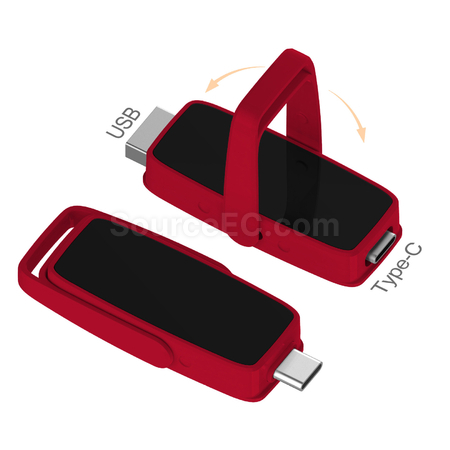 Customization Type-C USB Flash Drive with Lighting Logo Corporate Gifts