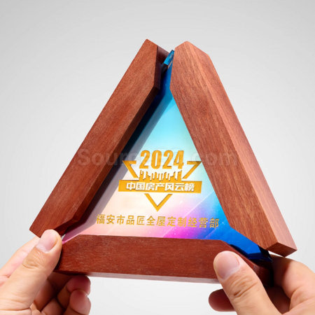 Customization Solid Wood Crystal Award Corporate Gifts