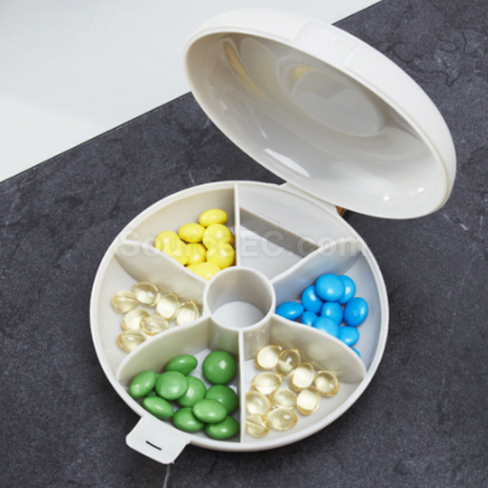 Customization Portable hanging rope divided flip sealed medicine box Corporate Gifts