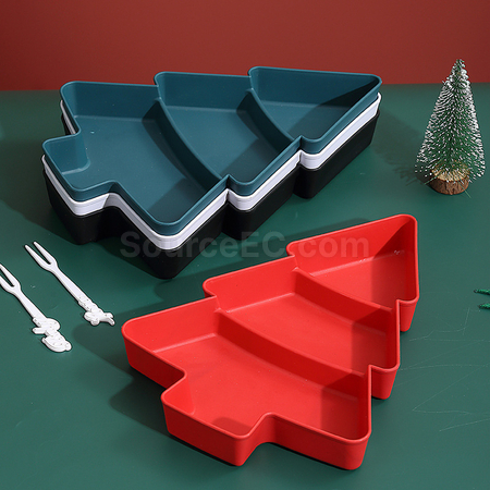 Customization Christmas Tree Fruit Plate Corporate Gifts