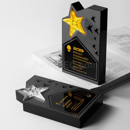 Customization Five-Pointed Star Crystal Trophy Corporate Gifts