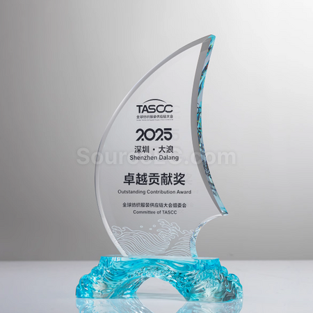 Customization Sailing Crystal Trophy Corporate Gifts