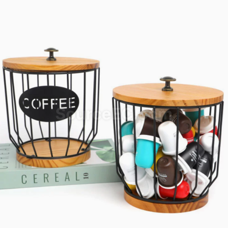 Customization Wrought iron storage basket with lid Corporate Gifts