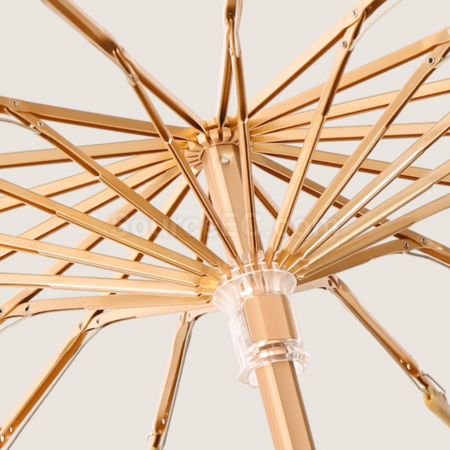 Customization 16 Bone Wooden Handle Sun Protection Tri-Fold Folding Umbrella Corporate Gifts