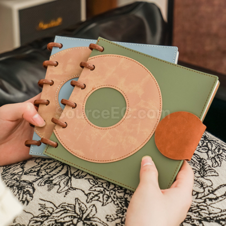 Customization Mushroom Button Square Loose leaf Notebook Corporate Gifts