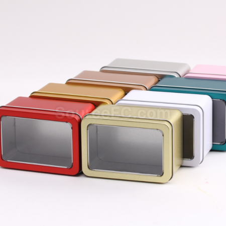 Customization Square tin boxes with or without windows Corporate Gifts