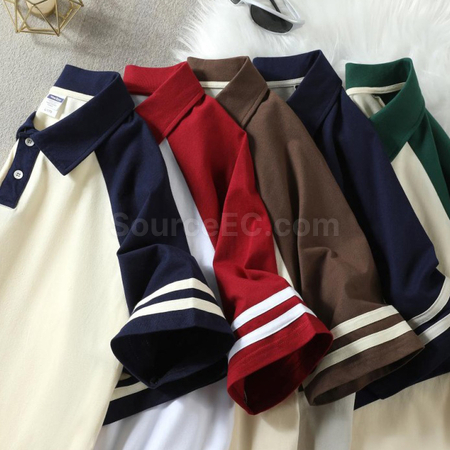 Customization Vintage Patchwork Polo Shirt Corporate Gifts