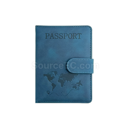 Customization RFID Anti-theft PU Magnetic Snap Passport Cover Corporate Gifts