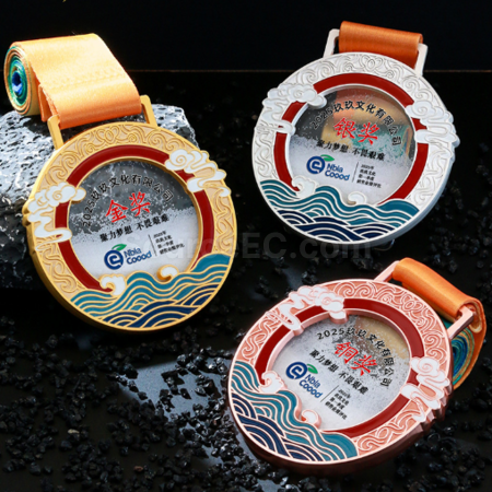 Customization Quicksand Metal Medal Corporate Gifts