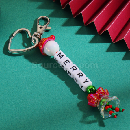 Customization Christmas atmosphere keychain pendant woven lanyard Corporate Gifts
