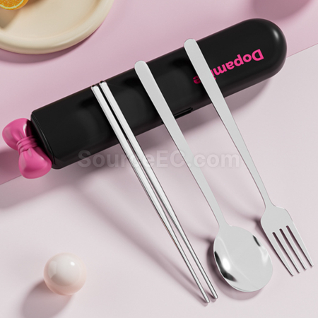 Customization Dopamine Bow 304 Stainless Steel Portable Set Corporate Gifts